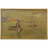 Louis Eilshemius, Bathers, Oil on Masonite