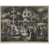 Marion Greenwood, Carnival in Kripplebush, Lithograph "Carnival in Kripplebush"