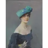 Dimitri Romanovski, Portrait of Artist Molly Guion, Oil on Canvas