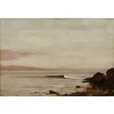 Lockwood de Forest, Coastal Scene, Oil on Card