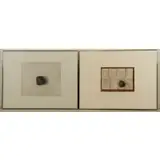 K.B. Hwang, A Stone and a Match, Two Mezzotints