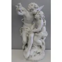 August Moreau, Untitled, Sevres marked Parian porcelain sculpture signed Auguste Moreau