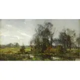 Hugh B Jones, Landscape, Oil on Panel