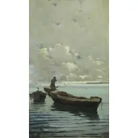 Andrea Coffa, Italian Fisherman, Oil on Canvas