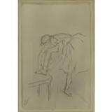 Edgar Degas, Danseuse Mettant Son Chausson, Etching "Danseuse Mettant Son Chausson"