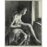 Raphael Soyer, Girl at Window, Lithograph "Girl at Window"