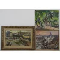 Hélène Marre, Untitled, Three Oils on Canvas