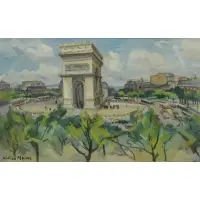 Hélène Marre, Arc de Triomphe, Paris, 1960, Oil on Canvas