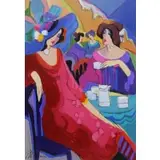 Isaac Maimon, Cafe Scene, Oil on Canvas