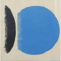 Day and Night by Chen Ting-Shih, 1968, Woodblock Print "Day and Night" 1968, sold Feb 2017