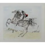 Les Chevaux by Salvador Dalí, Color Etching, sold Feb 2017