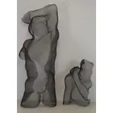 Eric Boyer, Untitled, Two Mesh Wire Figural Sculptures