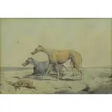Henry Thomas Alken, Hunting Dogs with Rabbit
