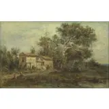 Jules J Claverie, Pastoral Scene, Oil on Canvas