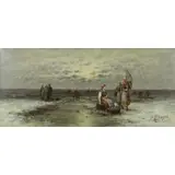 F. Oil on Canvas Munsterfeld, Winter at Norway
