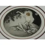 Au Revoir by Louis Icart, Color Etching "Au Revoir", sold Jan 2017