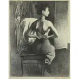 Raphael Soyer, Young Model, 1940, Lithograph "Young Model" 1940