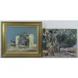 Rene Zimmermann, Noria...Espagne, 2 Oil on Canvas Landscapes
