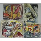 Dorothea Stafford, Untitled, 4 Modernist Watercolors on Paper