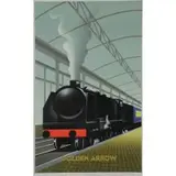Pierre Fix-Masseau, Golden Arrow, 1989, Color Lithograph Poster "Golden Arrow" 1989