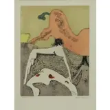 Dorothea Tanning, En Chair et en Or (Flesh and Gold), Color Etching & Aquatint