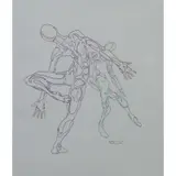 Guillaume Azoulay, Two Figures, Colored Pencil on Paper