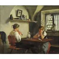 Oswald Stieger, The Serenade, Oil on Canvas