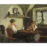 Oswald Stieger, The Serenade, Oil on Canvas
