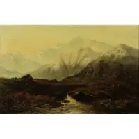 Welsh Landscape by Walter Williams, Oil on Canvas, sold Dec 2016