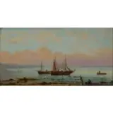 Gian Gianni, Italian Fishing Boats, Oil on Panel