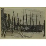 Billingsgate by James Abbott McNeill Whistler, Etching "Billingsgate", sold Dec 2016