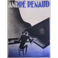Paul Colin, Andre Renaud, 1929, Color Lithograph "Andre Renaud" 1929