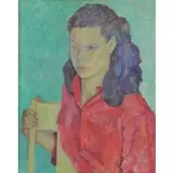 Liza Foner, Young Girl, Oil on Canvas "Young Girl"