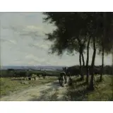 Harvey O. Young, On the Road to Fontainebleau, Fr., 1876, Oil on Canvas
