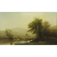 Cows Watering by George H Mccord, Oil on Canvas, sold Nov 2016