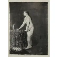 Statuette by George Bellows, Lithograph "Statuette", sold Nov 2016