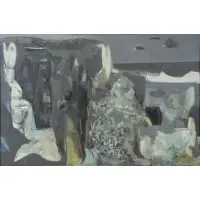 Louis Bunce, Sea Cliffs, 1953, Oil on Canvas "Sea Cliffs" 1953
