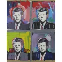 Four Kennedys by Peter Max, Color Serigraph "Four Kennedys", sold Nov 2016