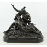 Desire Pierre Louis Marie, Indian Lovers, Bronze "Indian Lovers" Signed 'D. Marie' on base on bronze
