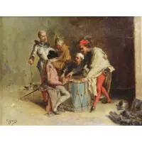 Louis Legrand, The Gamesters, Oil on Canvas