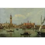 Alberto Terrini, View of Venice, Oil on Canvas