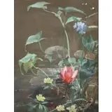 William Mussill, Lily Pond, Gouache on Paper