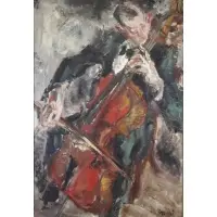 Gen Paul, Jean Kother Violoncelliste, Oil on Canvas