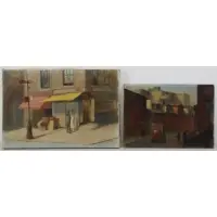 Albert Handell, New York Street Scenes, Two Oils