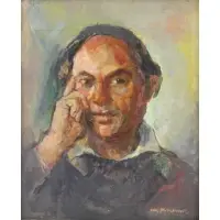 William Meyerowitz, Portrait of a Man, Oil on Canvas