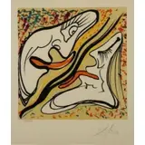 Amplesso Allucinogeno (Hallucinogenic Embrace) by Salvador Dalí, Color Lithograph "Amplesso Allucinogeno" (Hallucinogenic Embrace) From "Les Vitraux" 1973, sold Oct 2016
