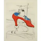 Curse Overthrown by Salvador Dalí, 1974, Drypoint Etching & Pochoir "Curse Overthrown" 1974, sold Oct 2016