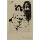 Pablo Picasso, 347 Series, Etching, Plate 175 "Grosse Prostitute et Mousquetaire"