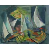 Dorothy Feigin, Sails, Oil on Canvas