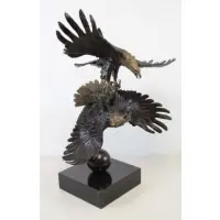 Stanley Johnson, Two Eagles Fighting, Bronze Sculpture